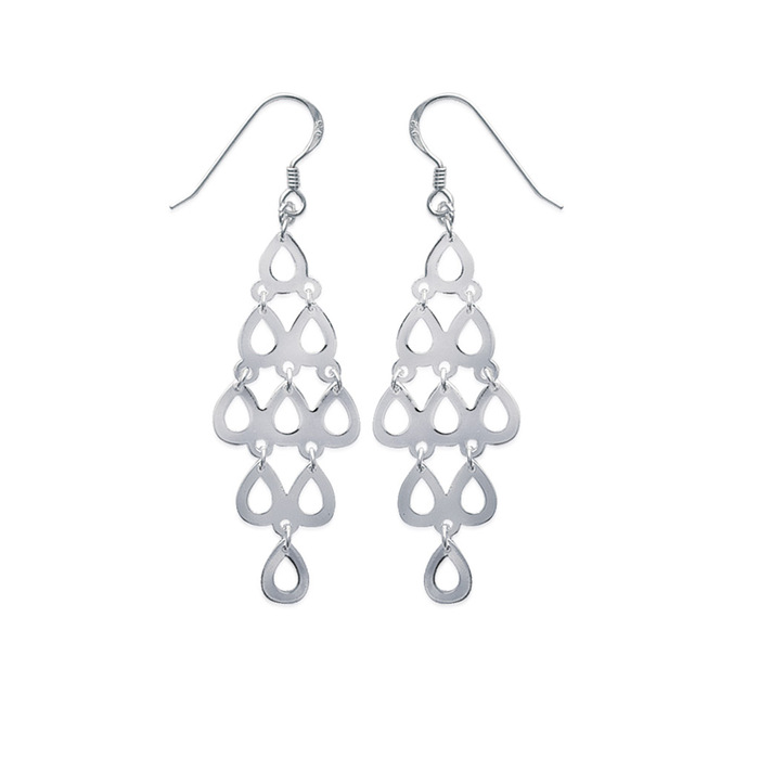 Paire de boucles pendantes   en Argent 925 /1000