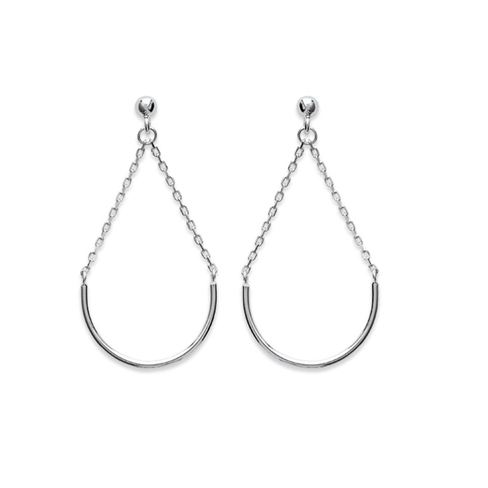 Paire de boucles pendantesPaire de boucles à vis poire  en Argent 925 /1000