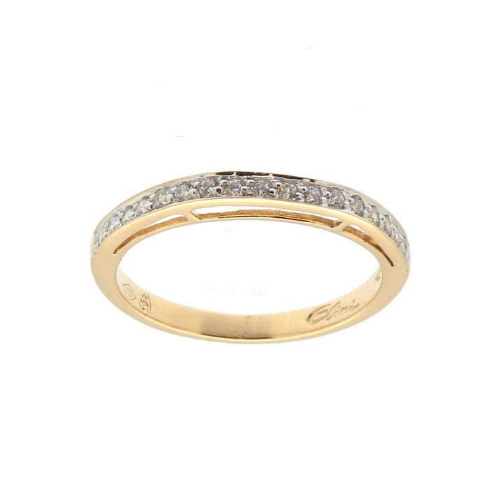 Solitaire demi tour serti grain  en Or 750 / 1000 (18K)