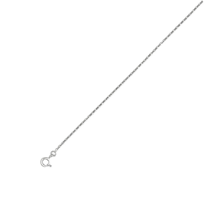 Chaine maille forçat or blanc  en Or 750 / 1000 (18K)