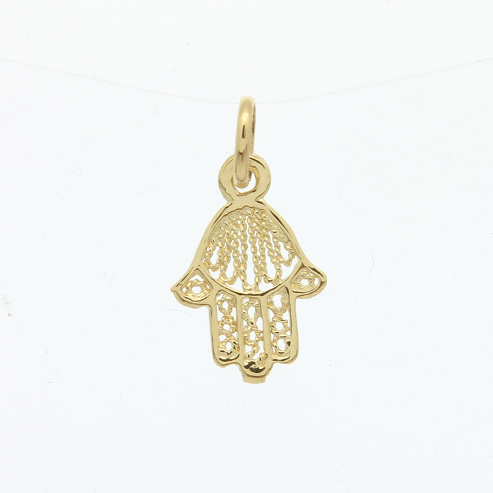 Pendentif religieux main filigrane  en Or 750 / 1000 (18K)