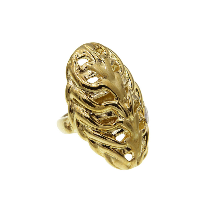 Bague motif eletro maille americaine  en Or 750 / 1000 (18K)