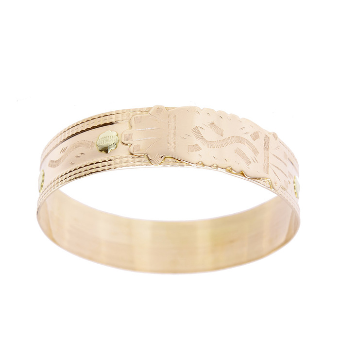 Bracelet Rigide grave avec mains  en Or 750 / 1000 (18K)