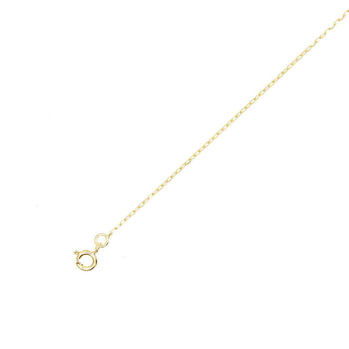 Chaine maille forcat lime 60cm  en Or 750 / 1000 (18K)