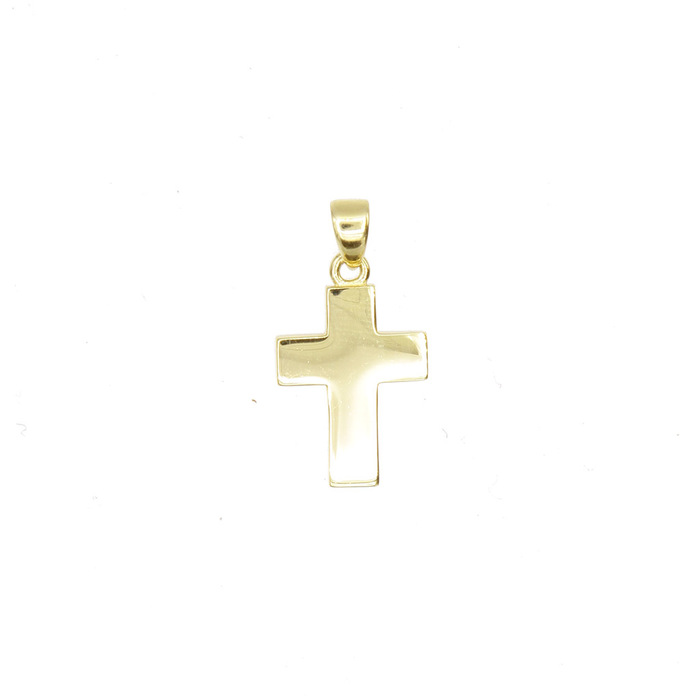 Pendentif religieux croix carree  en Or 750 / 1000 (18K)