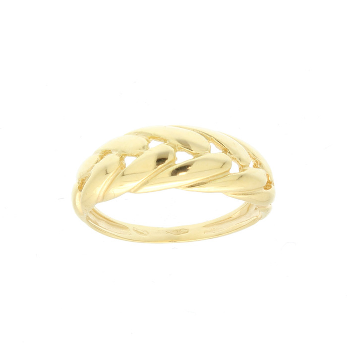 Bague motif maille palmier  en Or 750 / 1000 (18K)