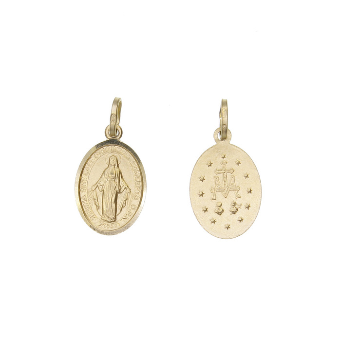 Pendentif religieux miraculeuse recto verso  en Or 750 / 1000 (18K)