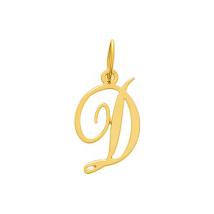 lettre D  en Or 750 / 1000 (18K)