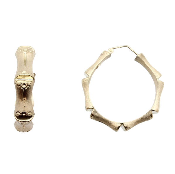 Paire de créoles à 6 motifs babou en Or 750 / 1000 (18K)