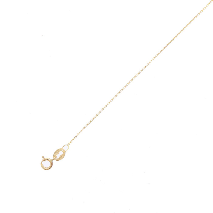 Chaine maille forcat rond 42cm  en Or 750 / 1000 (18K)