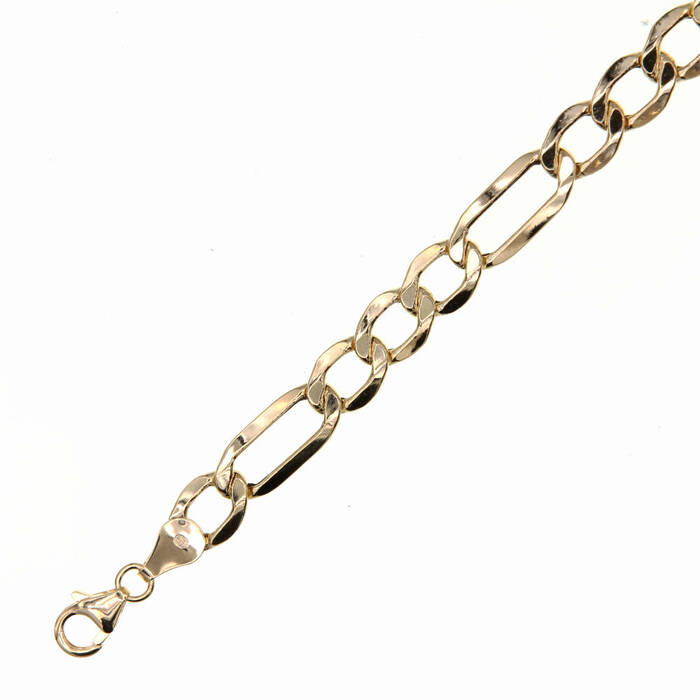 Chaine maille alternee 3-1 60cm  en Or 750 / 1000 (18K)