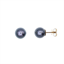 Paire de boucles à vis Perle de tahiti 7.5-8 mm  en Or 750 / 1000 (18K)