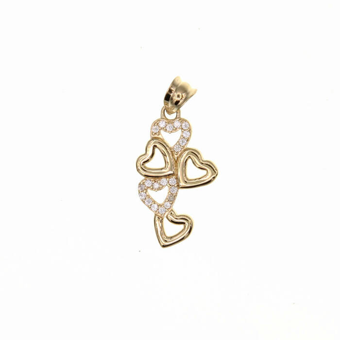 coeurs serti grain  en Or 750 / 1000 (18K)