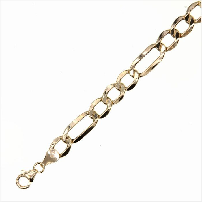 Chaine maille alternee 3-1 60cm  en Or 750 / 1000 (18K)