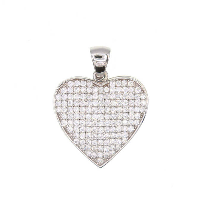 coeur pave  en Or 750 / 1000 (18K)