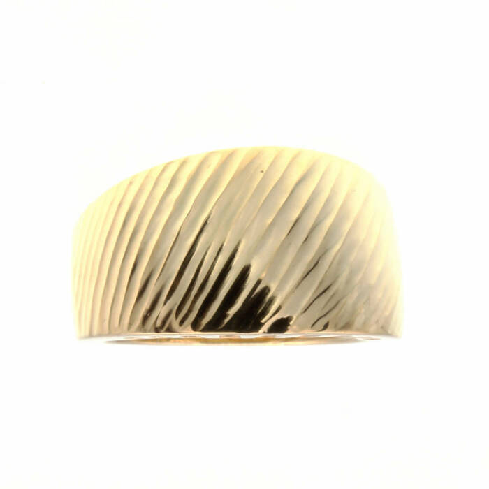 Bague motif mat et brillant  en Or 750 / 1000 (18K)