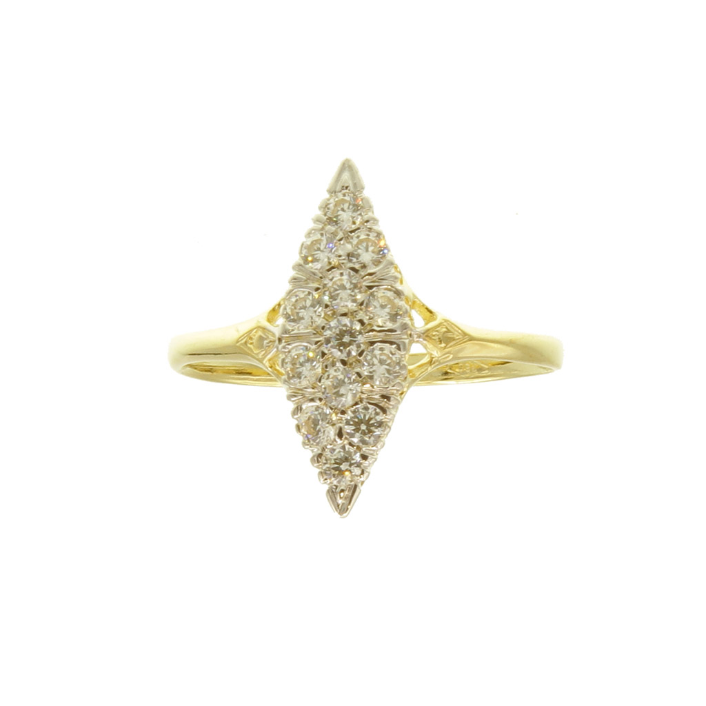 Bague motif marquise en Or 750 / 1000 (18K)