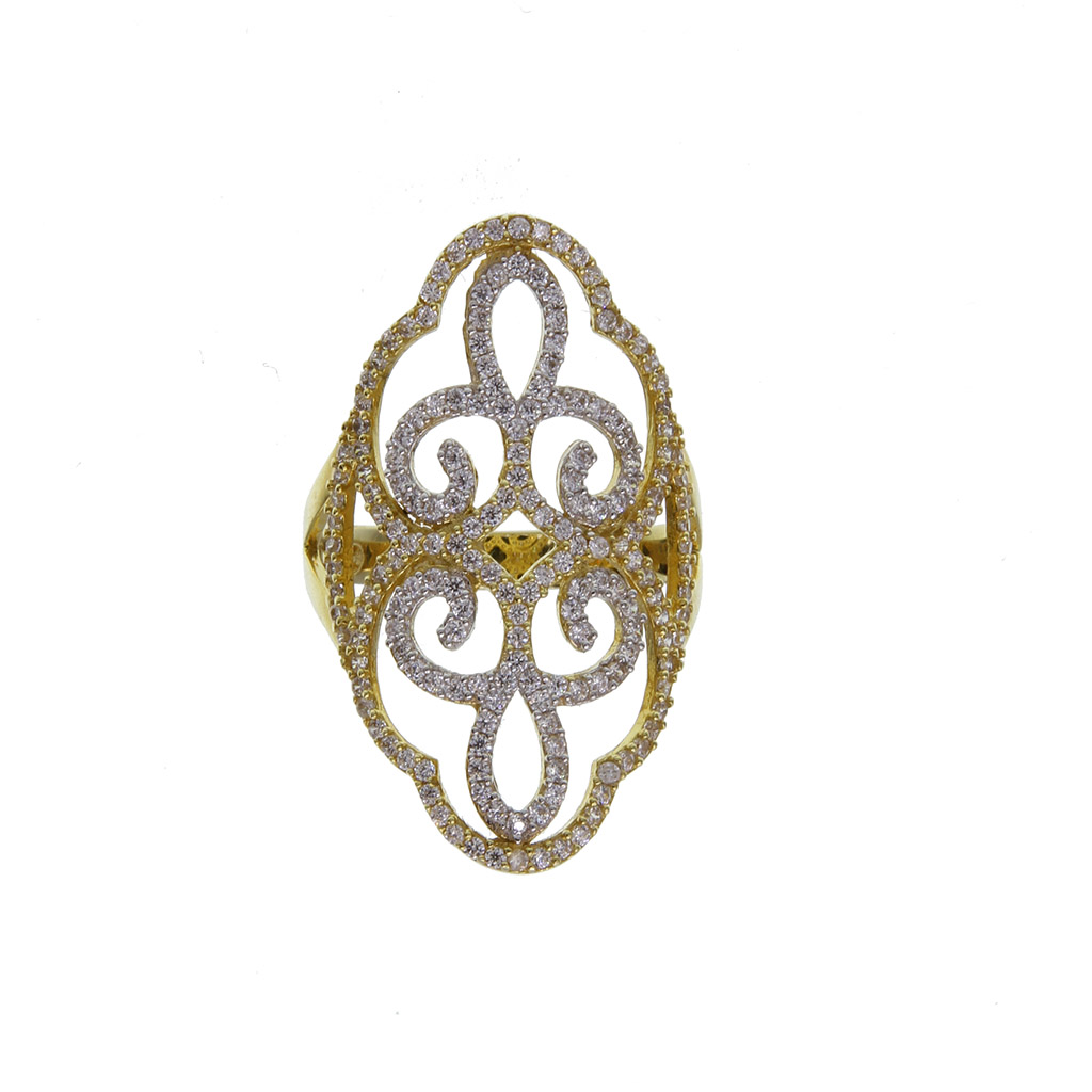 Bague motif arabesques  en Or 750 / 1000 (18K)