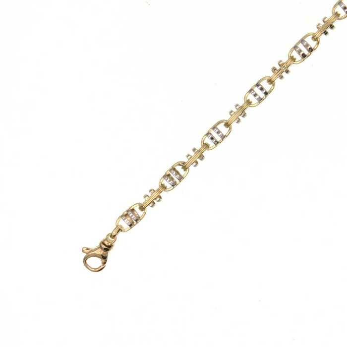 Chaine maille fantaisie 80cm  en Or 750 / 1000 (18K)