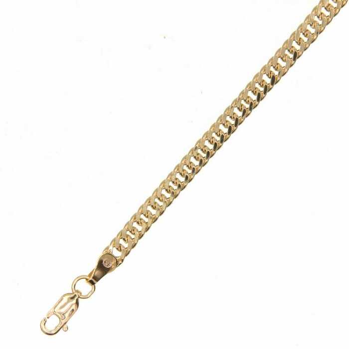 Chaine maille gourmette 60cm  en Or 750 / 1000 (18K)