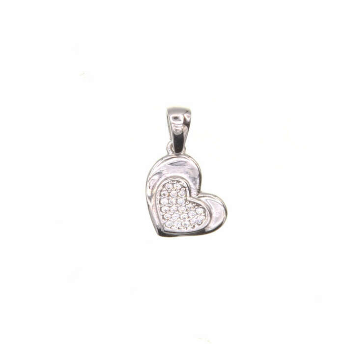 coeur pavé  en Or 750 / 1000 (18K)