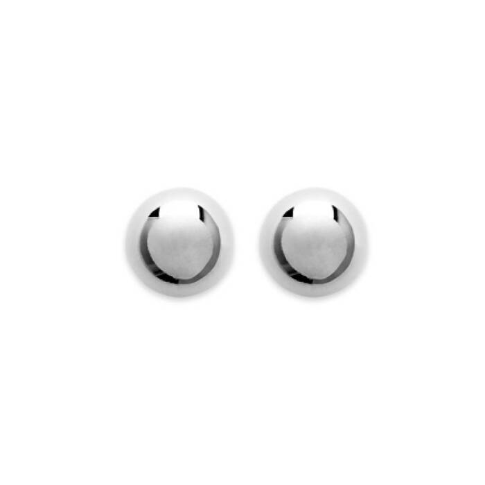 Paire de boucles à vis boule  en Argent 925 /1000