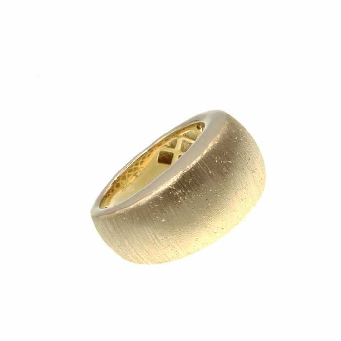 Bague motif jonc brosee  en Or 750 / 1000 (18K)