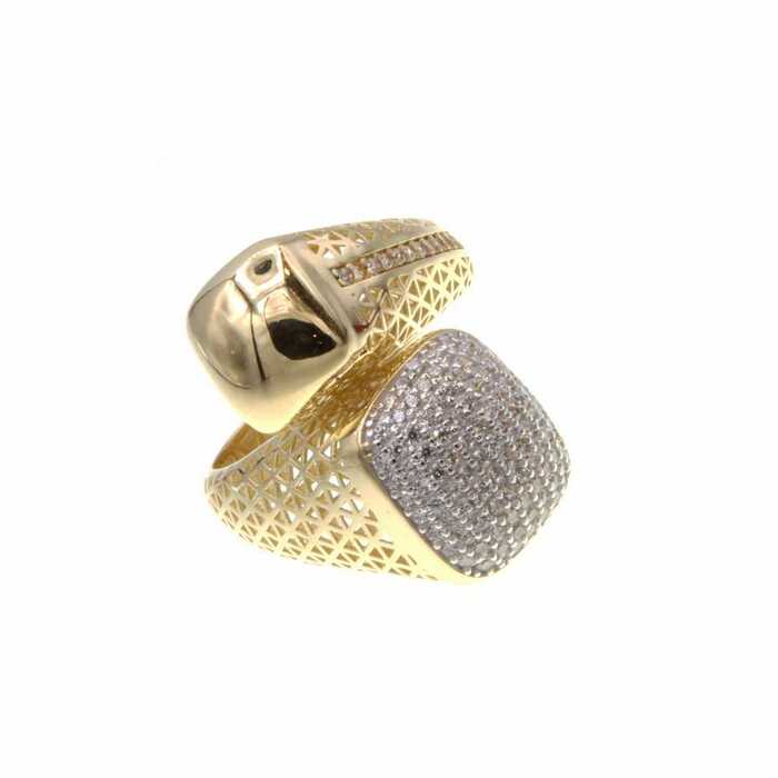 Bague motif toi et moi XL  en Or 750 / 1000 (18K)