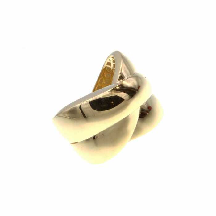 Bague motif entrelacee bombee  en Or 750 / 1000 (18K)