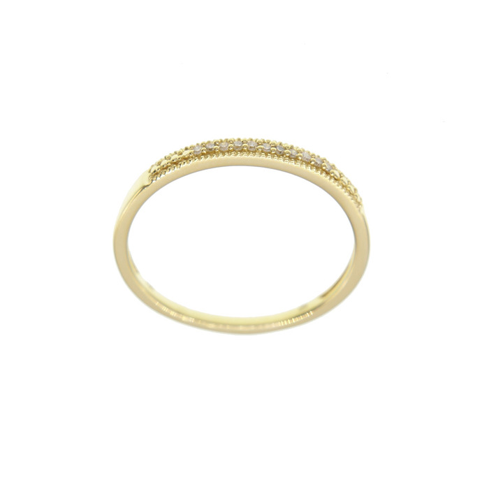 Alliance serti grain Diamants 0.03 cts G SI2  en Or 750 / 1000 (18K)