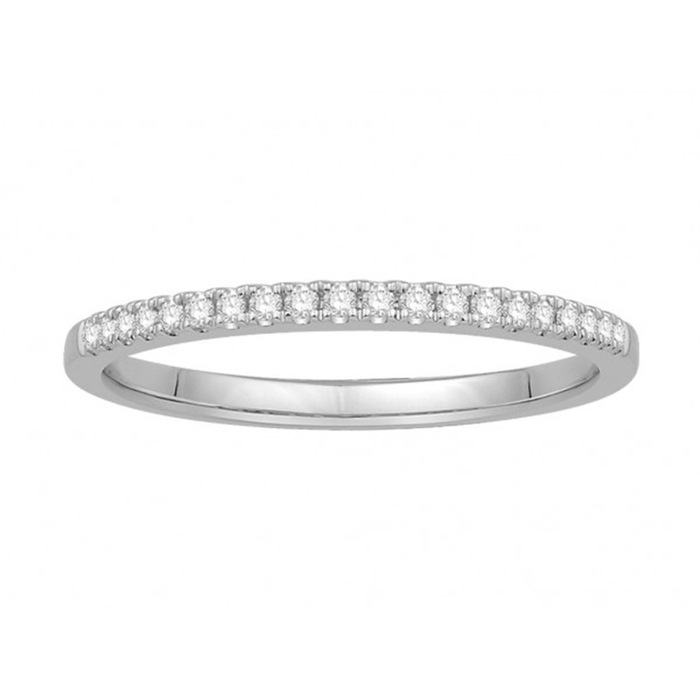 Alliance demi tour serte 2 griffes 1.72 gr Diamants 0.09 cts G SI2 - Doigt 53  en Or 750 / 1000 (18K)