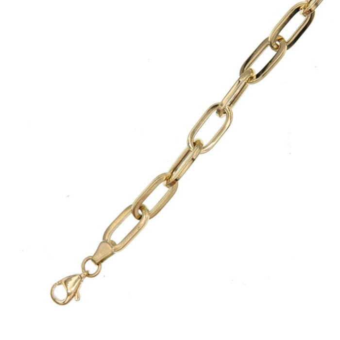 Chaine maille forcat XXL creuse 45cm  en Or 750 / 1000 (18K)