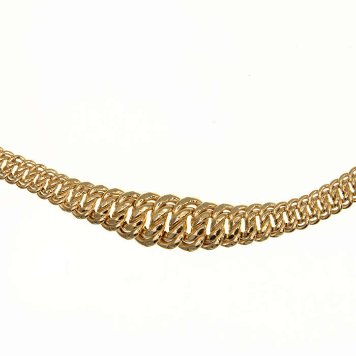 Ras du Cou maille americaine  en Or 750 / 1000 (18K)