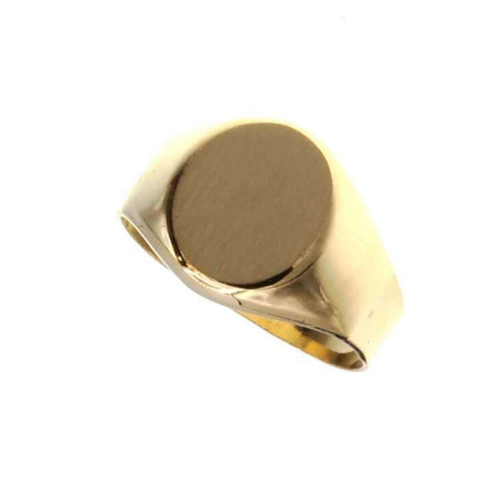 Chevalière table ovale  en Or 750 / 1000 (18K)