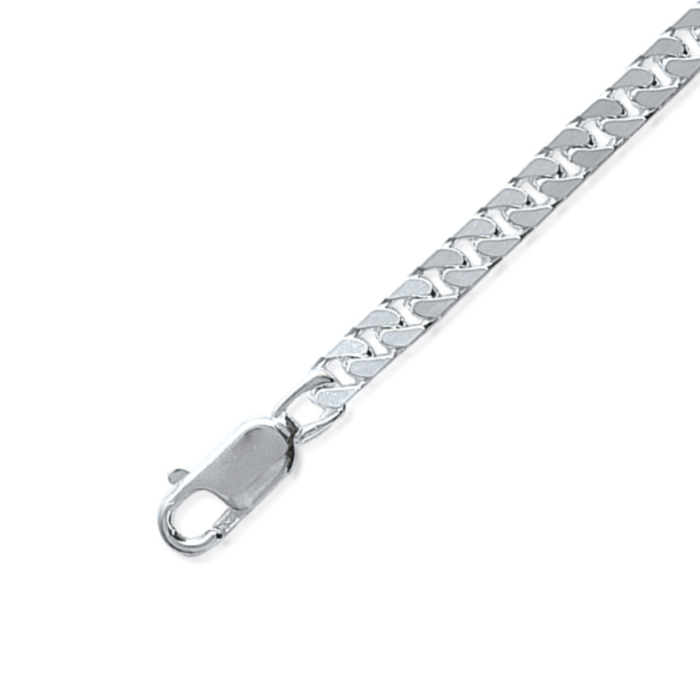 Chaine maille gourmette 50cm  en Argent 925 /1000