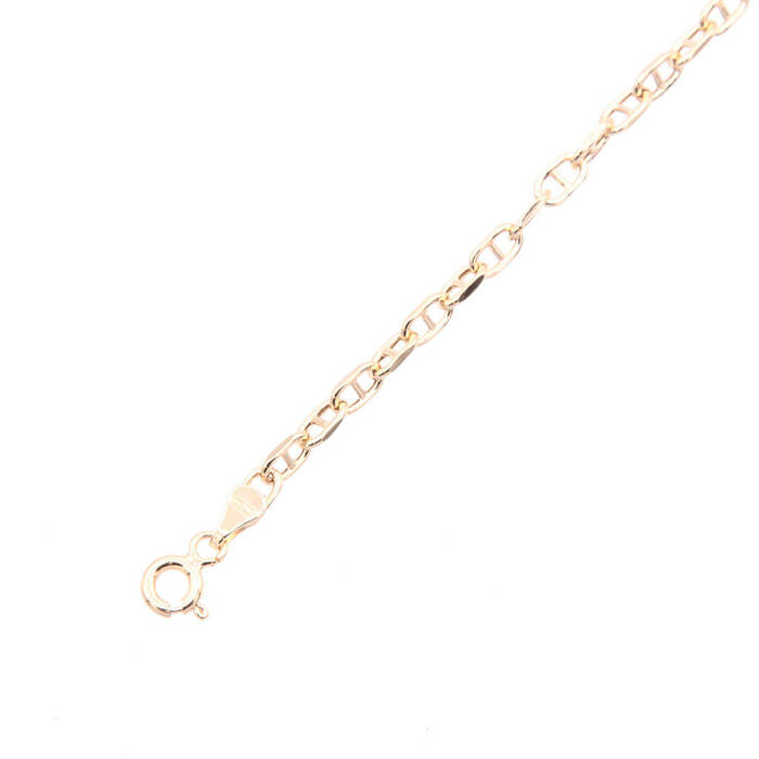 Chaine maille marine ronde 60cm  en Or 750 / 1000 (18K)