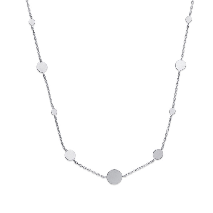 Ras du Cou pastilles maille forcat  en Argent 925 /1000