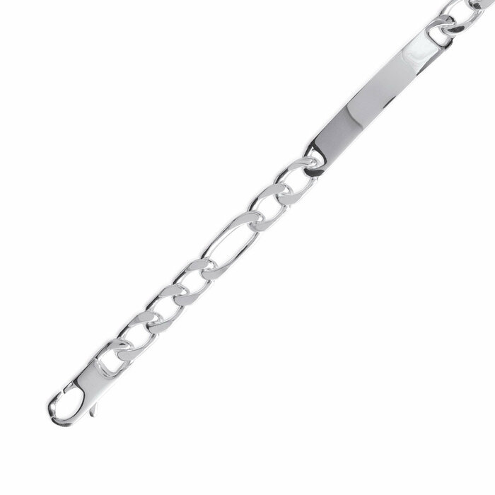 Identité maille alternee 3-1  en Argent 925 /1000