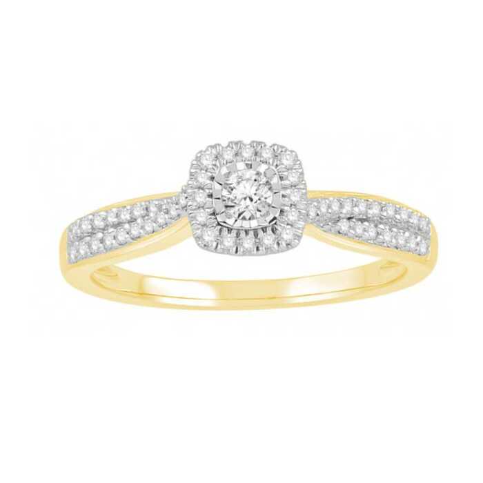Solitaire Diamants 0.24 cts G SI2  en Or 750 / 1000 (18K)