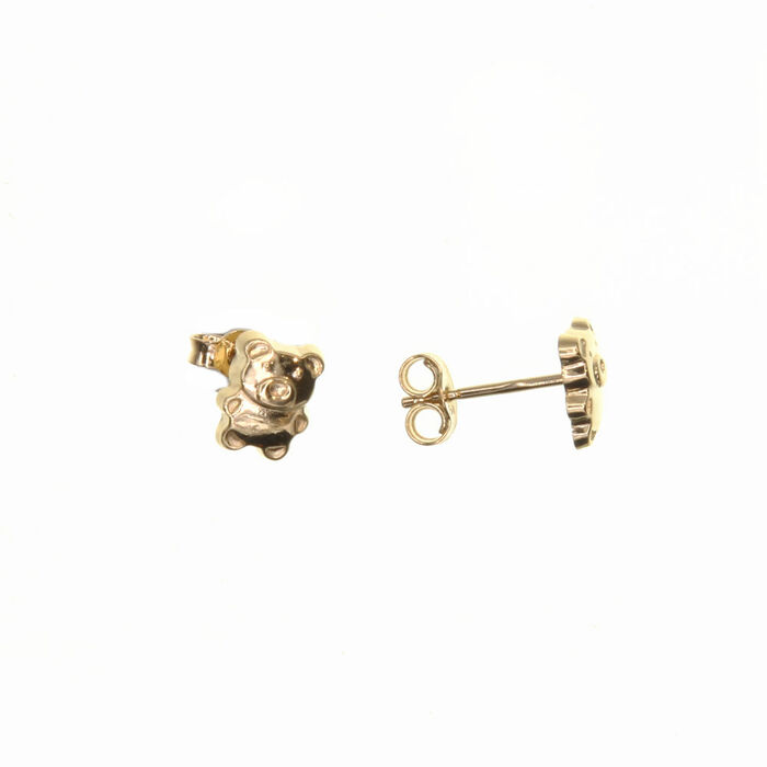 Paire de boucles à vis ourson  en Or 750 / 1000 (18K)