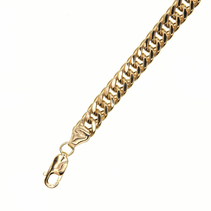 Chaine maille gourmette  en Or 750 / 1000 (18K)