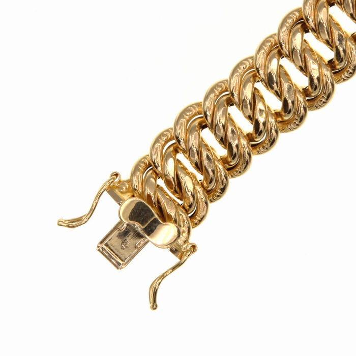 Gourmette maille americaine  en Or 750 / 1000 (18K)