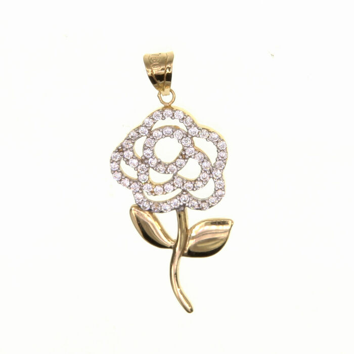 rose sertie  en Or 750 / 1000 (18K)