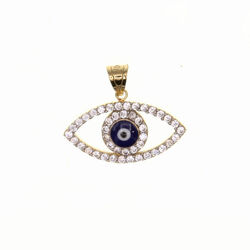 Pendentif religieux oeil serti  en Or 750 / 1000 (18K)