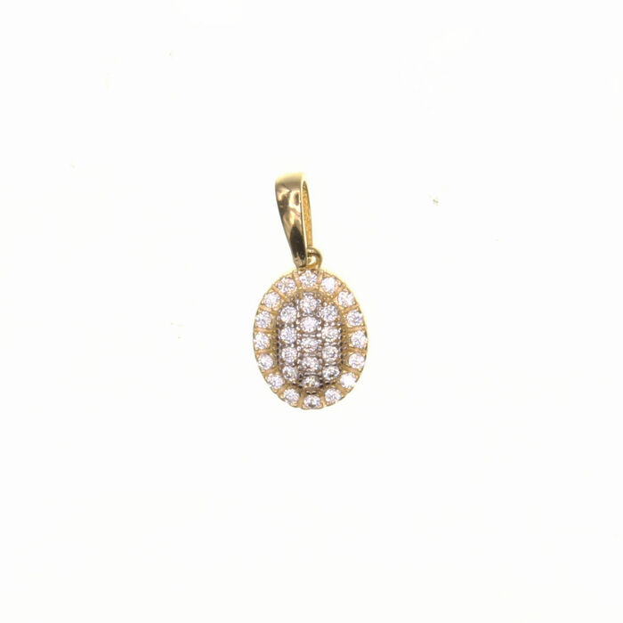 oval pave existe en blanc  en Or 750 / 1000 (18K)