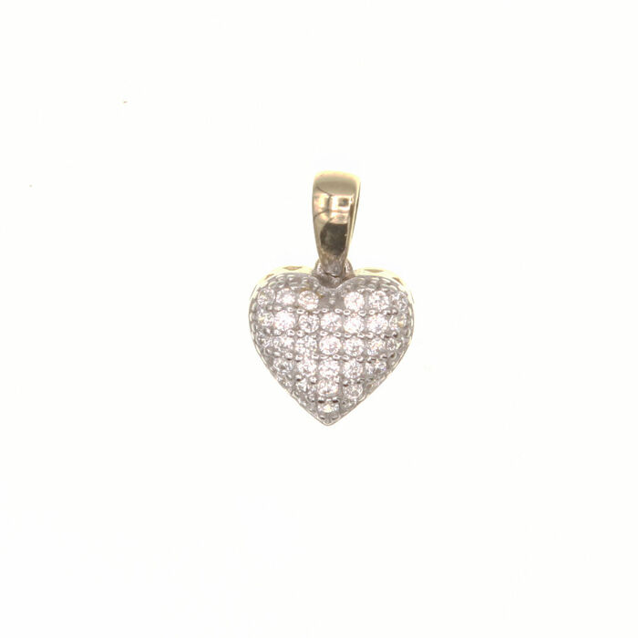 coeur pave  en Or 750 / 1000 (18K)