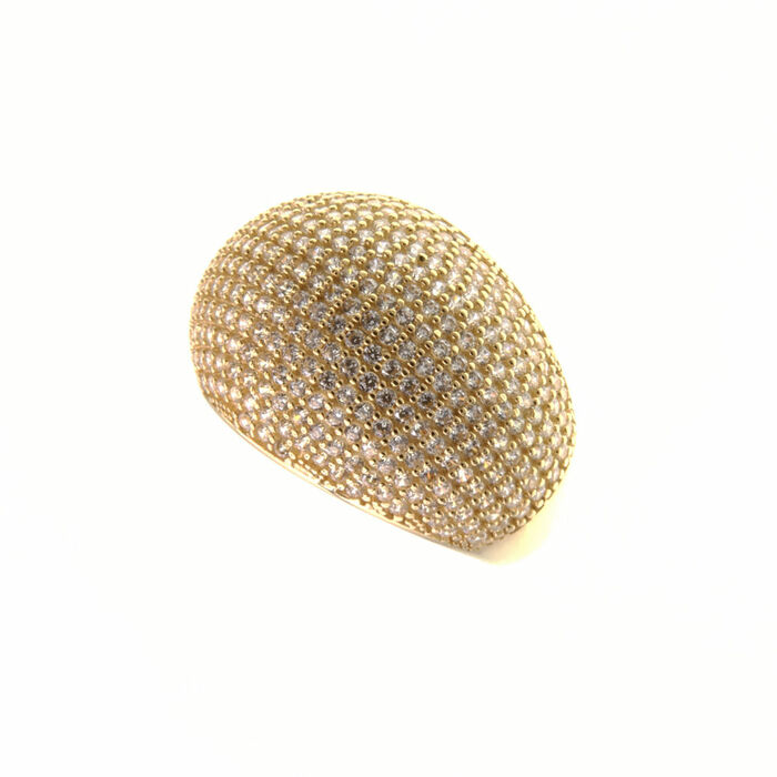 Bague motif jonc pavé  en Or 750 / 1000 (18K)