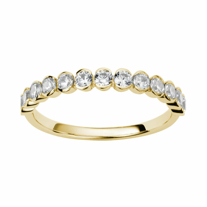 demi tour serti demi clos  en Or 750 / 1000 (18K)