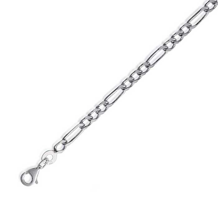 Chaine maille alternee  3 1 45cm  en Argent 925 /1000