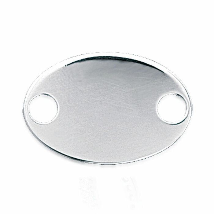 IdentitéPlaque oval percee  en Argent 925 /1000